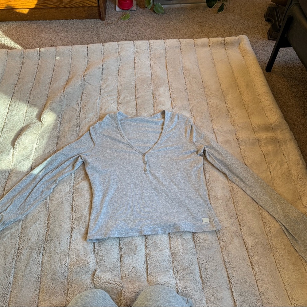 Gray Long Sleeve Women's Top
